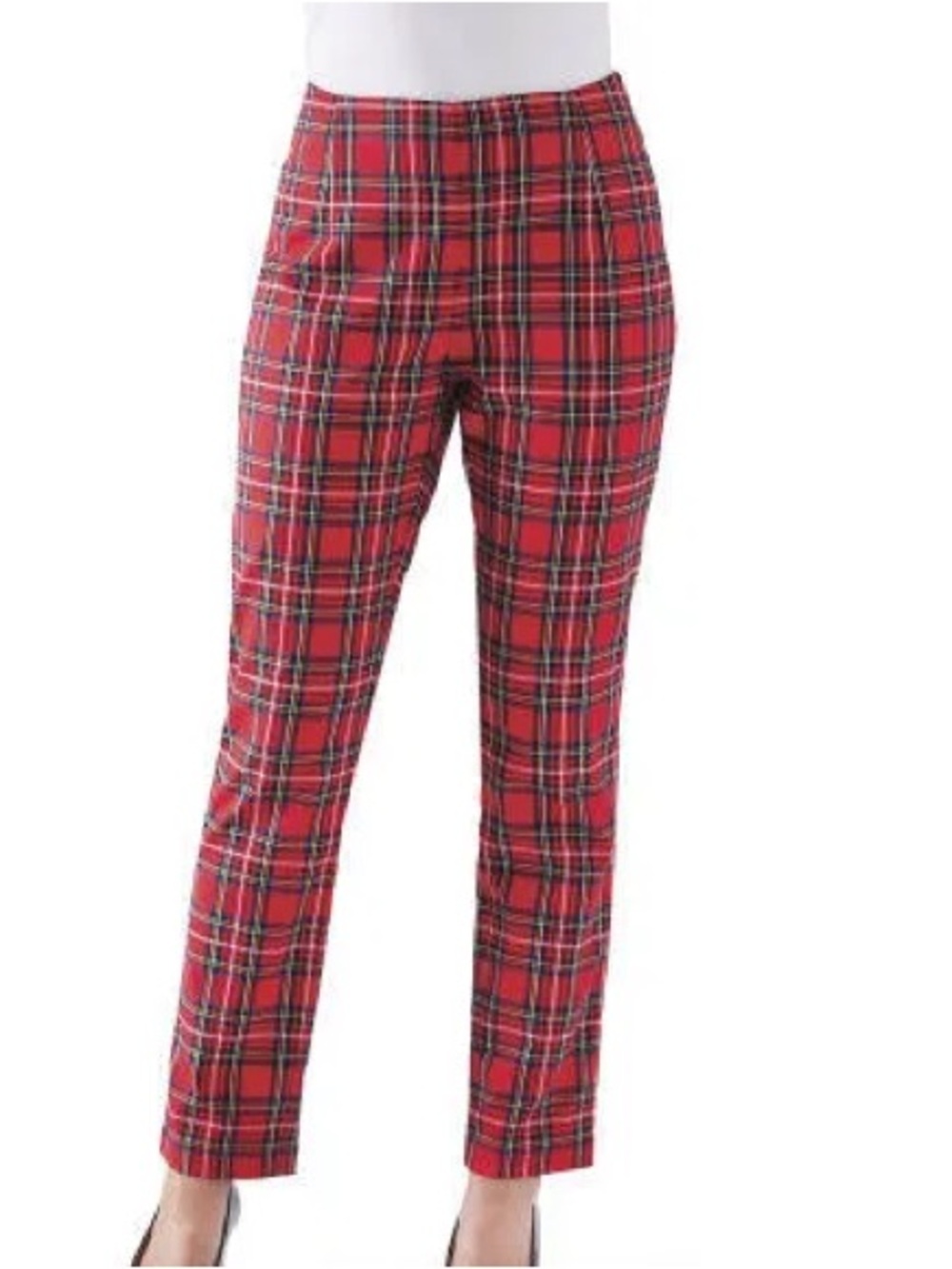 Chadwicks Tartan Plaid Red Black Trouser Pants PS